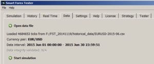Smart Forex Tester EA testing