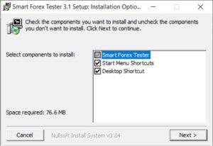 Smart Forex Tester Installation options